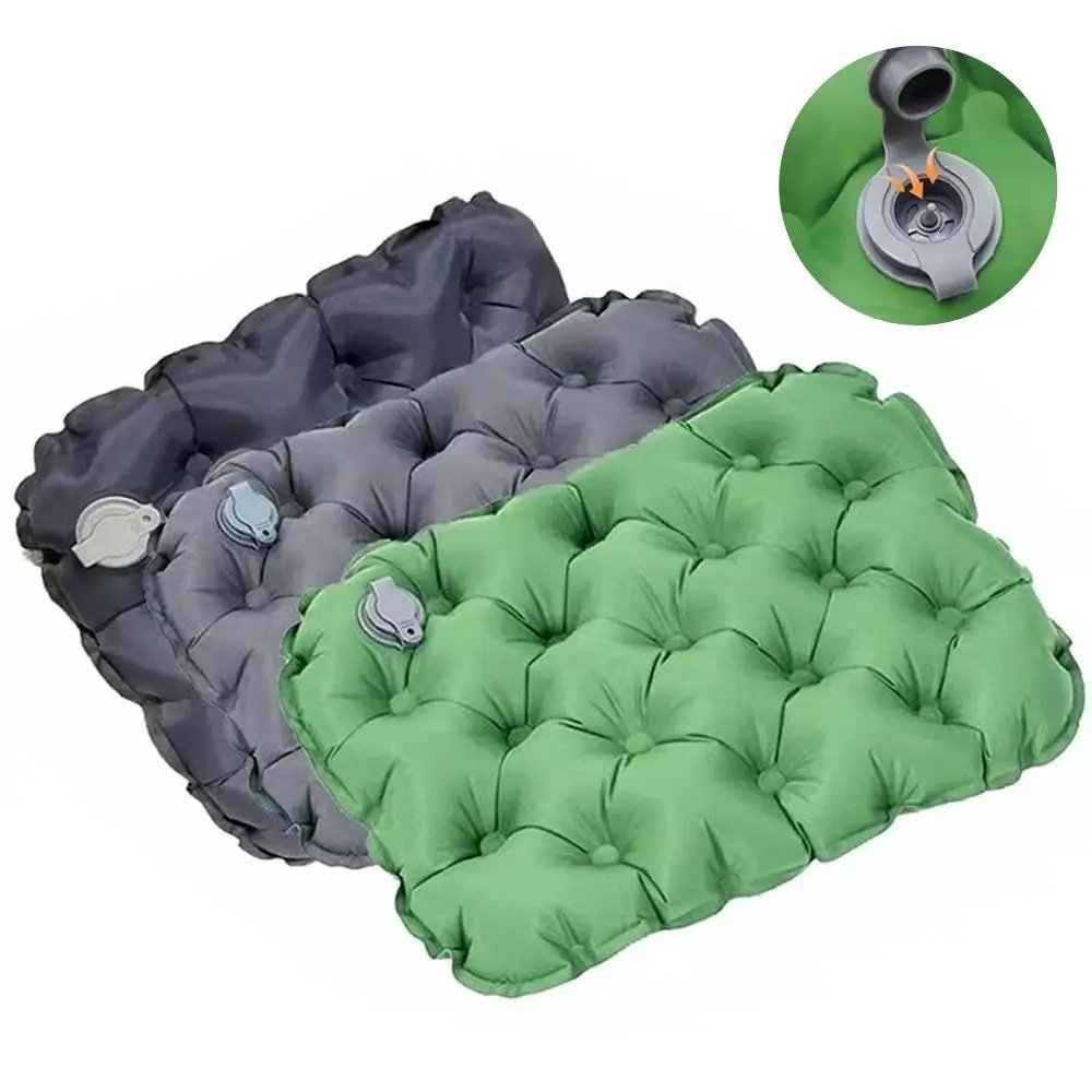 Outdoor Camping Rugs - เบาะรองนั่งพองลมแบบพกพาสำหรับการตั้งแคมป์กลางแจ้ง น้ำหนักเบา เหมาะสำหรับการเดินทาง กันน้ำ กันความชื้น ป้องกันแผลกดทับ