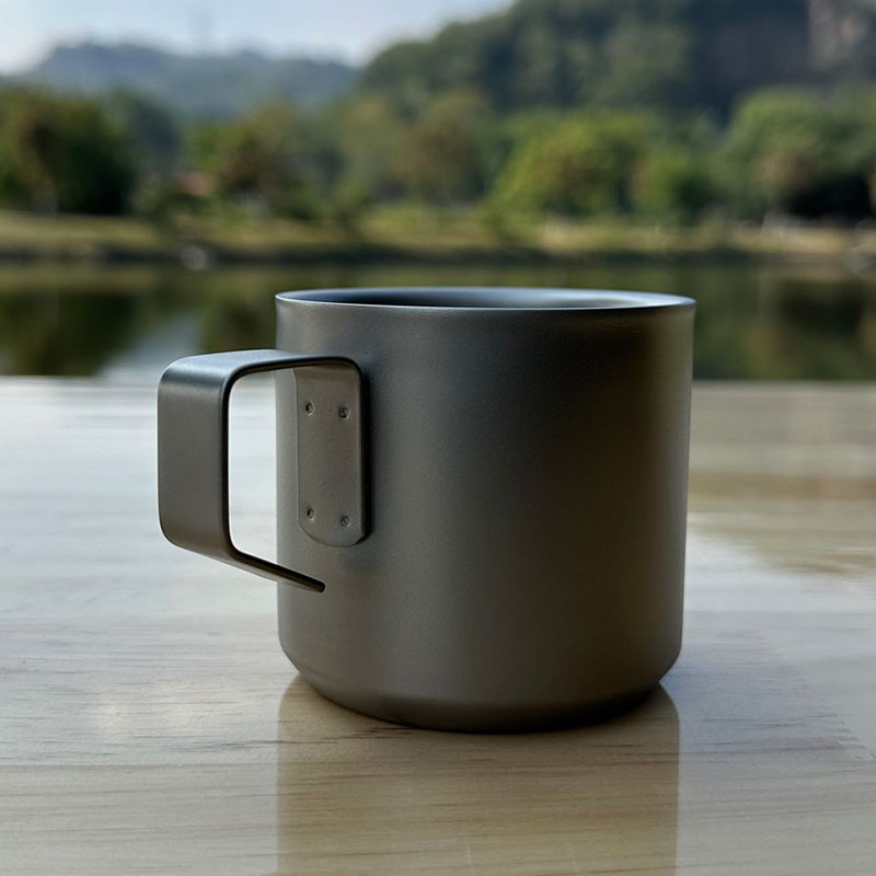 Outdoor Camping Utensils - แก้วกาแฟขนาดเล็ก 150 มล. / แก้วเบียร์, โลหะผสมไทเทเนียมสองชั้น,
