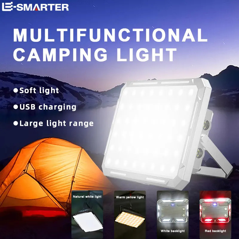 Outdoor Camping Lamp - ไฟ LED สำหรับเต็นท์แคมป์ปิ้งแบบชาร์จไฟได้ ไฟฉายกำลังสูง ไฟฉุกเฉินกลางแจ้ง กันน้ำ