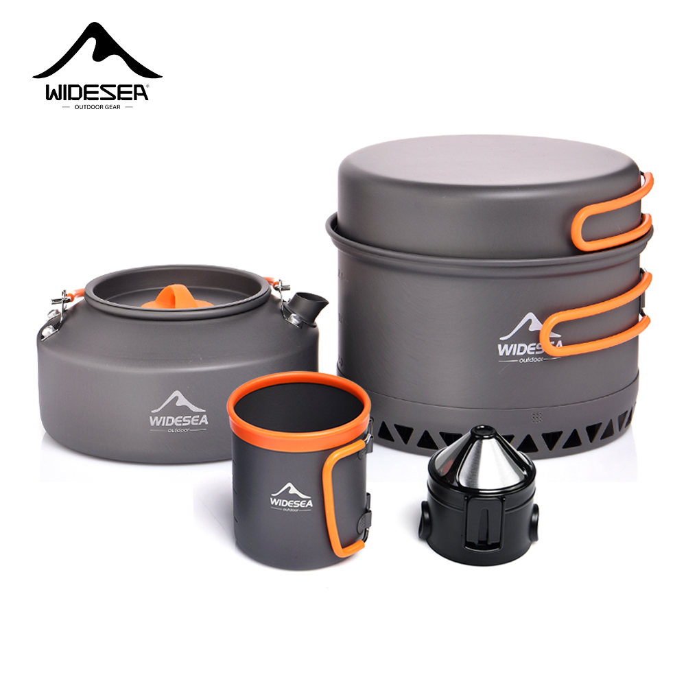 Outdoor Camping Utensils - Camping Tableware ชุดเครื่องครัวกลางแจ้งหม้อกาต้มน้ําท่องเที่ยวถ้วยกาแฟ filte อุปกรณ์ครัวเกียร์เครื่องครัวเดินป่าปิคนิคท่องเที่ยว