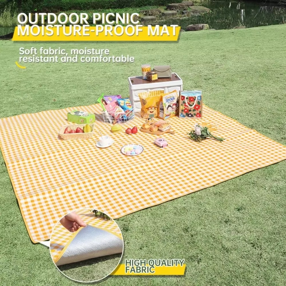 Outdoor Camping Heated Blanket - เสื่อปิกนิกกลางแจ้งแบบหนาทำความสะอาดง่ายกันความชื้นแห้งเร็วผ้าห่มแคมป์ปิ้งแบบพกพาพับเก็บได้เสื่อฉนวนกันความร้อน