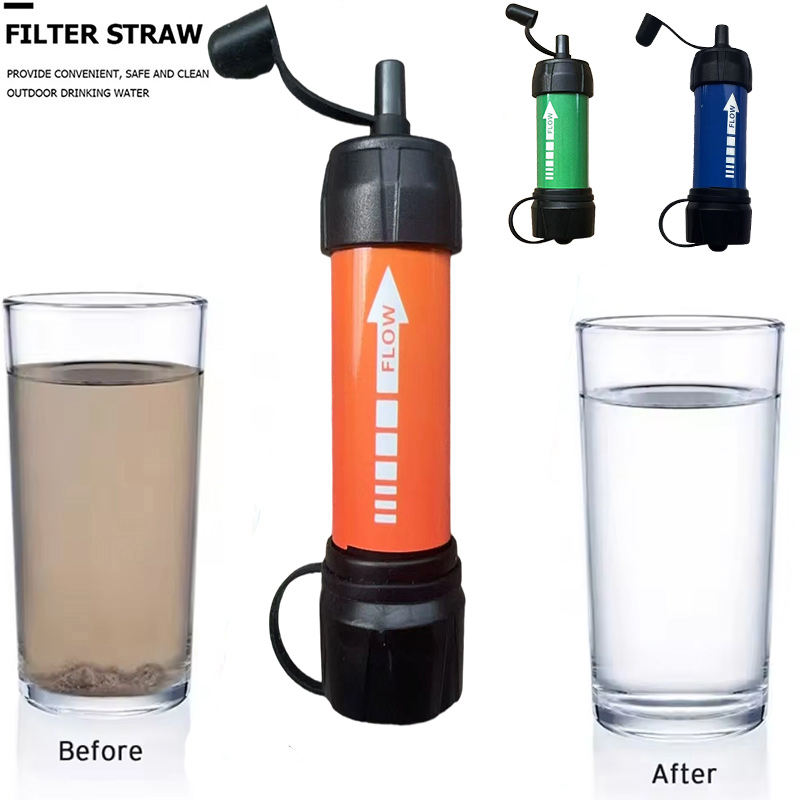 Outdoor Camping Water Filter - เครื่องกรองน้ำแบบพกพาสำหรับการเดินป่า ตั้งแคมป์ และการเอาชีวิตรอดในกรณีฉุกเฉิน ช่วยกรองน้ำจากแหล่งน้ำต่างๆ ขณะเดินทาง ใช้ในกรณีฉุกเฉินและภัยพิบัติ