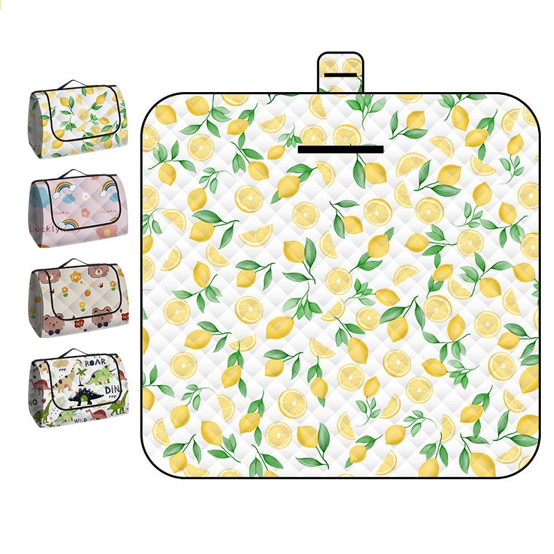Outdoor Camping Rugs - 150*200 ซม.เสื่อปิกนิกแบบพกพากลางแจ้งพับได้ Thicken เสื่อชายหาด Moisture-proof กันน้ําผ้าห่มเด็กกิจกรรม