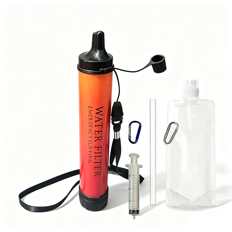 Outdoor Camping Water Filter - เครื่องกรองน้ำฉุกเฉินสำหรับการตั้งแคมป์กลางแจ้ง เหมาะสำหรับแม่น้ำ ทะเลสาบ และลำธาร อุปกรณ์กรองน้ำแบบพกพา