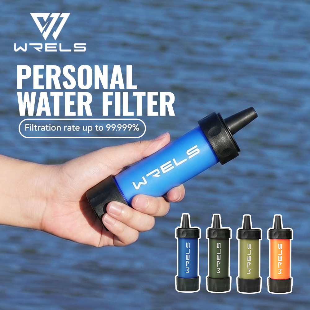 Outdoor Camping Water Filter - WRELS เครื่องกรองน้ำกลางแจ้งคุณภาพสูงสำหรับตั้งแคมป์ เดินป่า ฉุกเฉิน ช่วยชีวิต ระบบกรองน้ำแบบพกพา