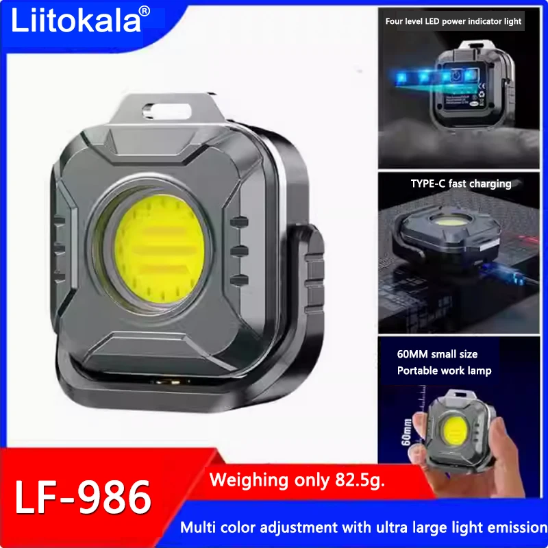 Outdoor Camping Lamp - ไฟฉายแม่เหล็กขนาดเล็ก LiitoKala LF-986 - โคมไฟอเนกประสงค์แบบชาร์จไฟได้สำหรับการตั้งแคมป์กลางแจ้ง