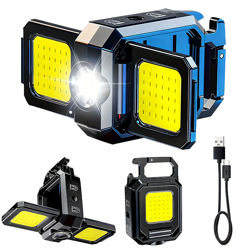 Outdoor Camping Lamp - ไฟฉายขนาดเล็กพวงกุญแจไฟ COB ไฟทำงาน USB โคมไฟแบบชาร์จไฟได้พร้อม 90