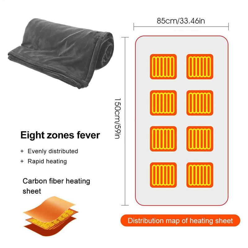 Outdoor Camping Heated Blanket - ผ้าคลุมไหล่อุ่นเครื่องทําความร้อนผ้าคลุมไหล่ไฟฟ้าไฟฟ้าเครื่องทําความร้อน Lap ผ้าห่มโยนสําหรับ Camping Outdoor Travel