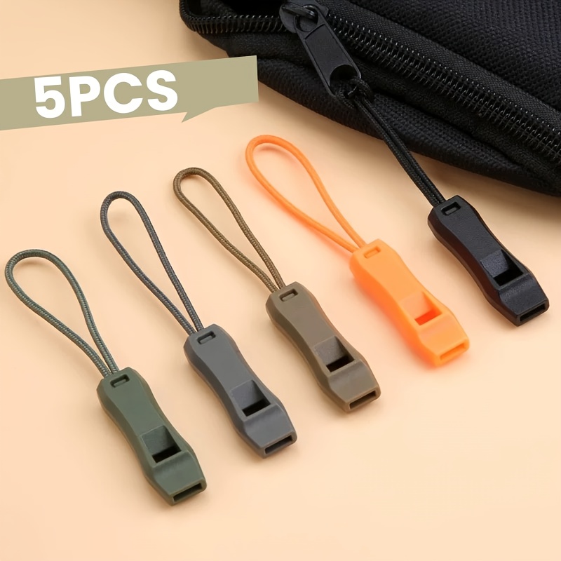 Bivvy Bag Emergency - ชุดนกหวีดพกพาขนาดเล็ก 5 ชิ้น พร้อมสายคล้องและกระเป๋าเก็บ เหมาะสำหรับผู้ที่ชื่นชอบการผจญภัย อุปกรณ์และอุปกรณ์เสริมสำหรับการตั้งแคมป์
