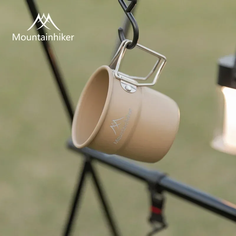 Outdoor Camping Utensils - แก้วอลูมิเนียมสำหรับตั้งแคมป์ MOUNTAINHIKER แก้วพกพาสำหรับเดินป่า อุปกรณ์รับประทานอาหารสำหรับการเดินทาง อุปกรณ์ทำอาหารกลางแจ้ง อุปกรณ์ปิกนิกสำหรับแบ็คแพ็ค