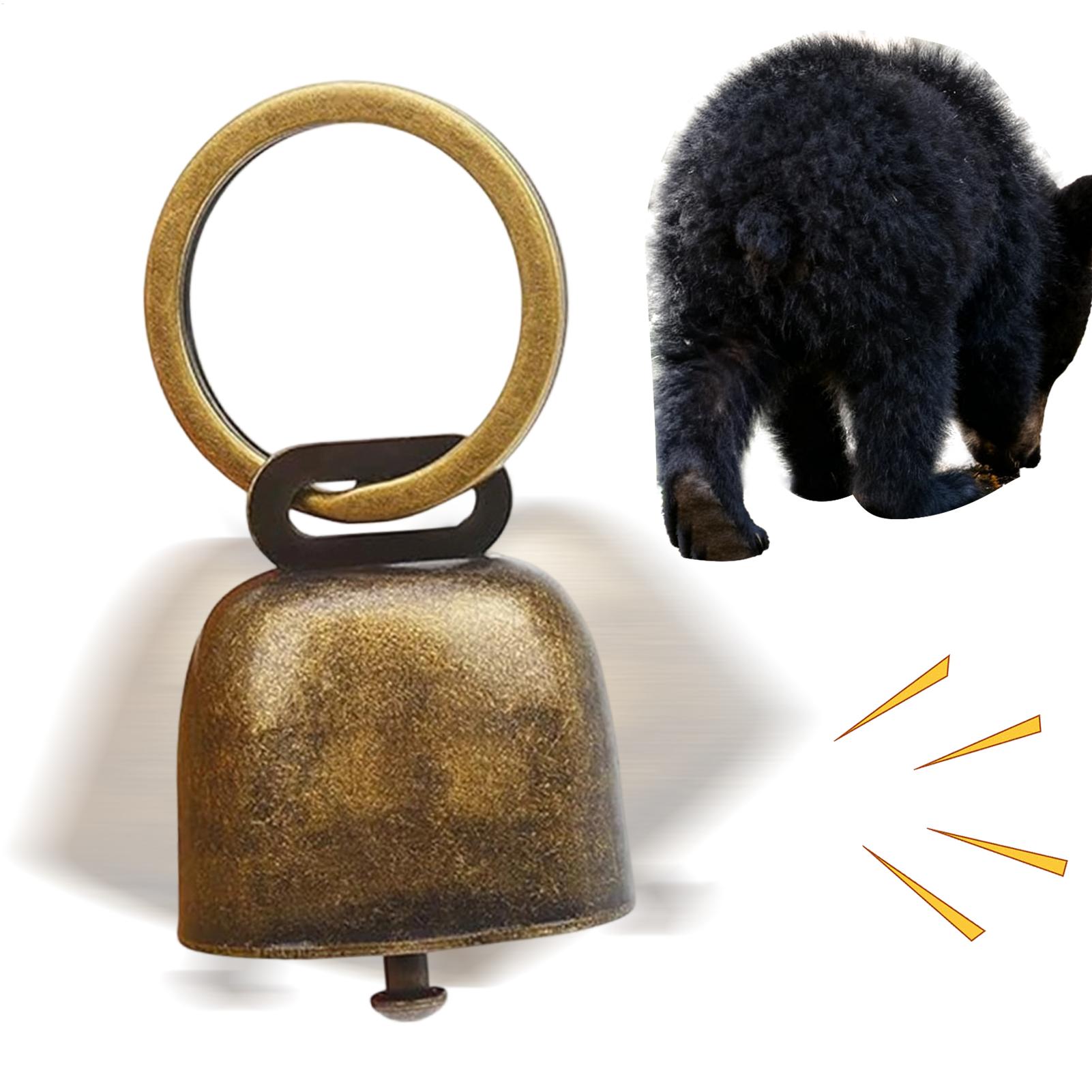 Outdoor Camping Gear - กระดิ่งเตือนภัยสำหรับเดินป่ากลางแจ้ง Bear Bell พร้อมเสียงดัง กระดิ่งเตือนภัยทองเหลืองโบราณสำหรับตั้งแคมป์ กระเป๋าเป้