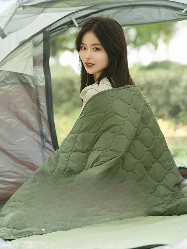 Outdoor Camping Heated Blanket - ผ้าห่มไฟฟ้าแบบพกพาสำหรับตั้งแคมป์กลางแจ้ง ชาร์จไฟได้ทั้งในรถยนต์และที่บ้าน แบบเดี่ยวและแบบคู่