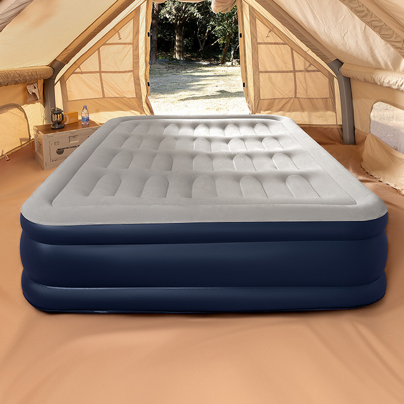 Outdoor Camping Beds For Sale - 2026 เตียงลมแบบพับได้สองชั้นพร้อมปั๊มในตัว ที่นอนลมโฟมพกพาสำหรับการตั้งแคมป์กลางแจ้งและใช้งานในบ้าน ช่วยส่งเสริมการขาย