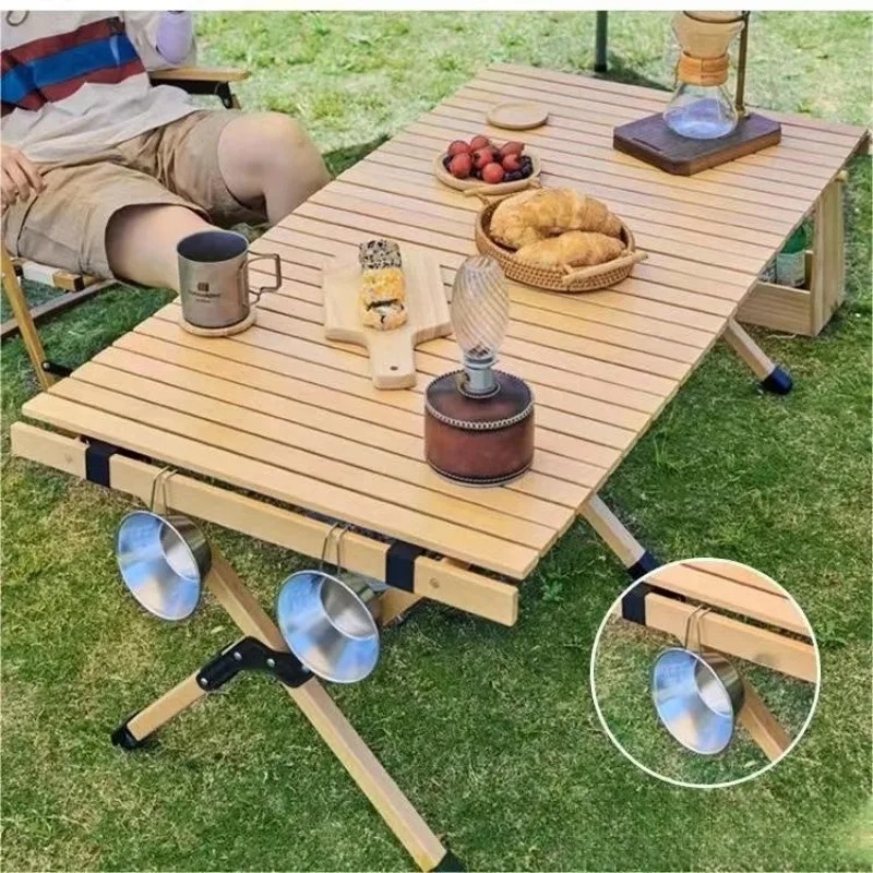 Outdoor Camping Table With Storage - โต๊ะเก็บของสำหรับทำบาร์บีคิวและแคมป์ปิ้ง ใช้สำหรับกิจกรรมกลางแจ้ง