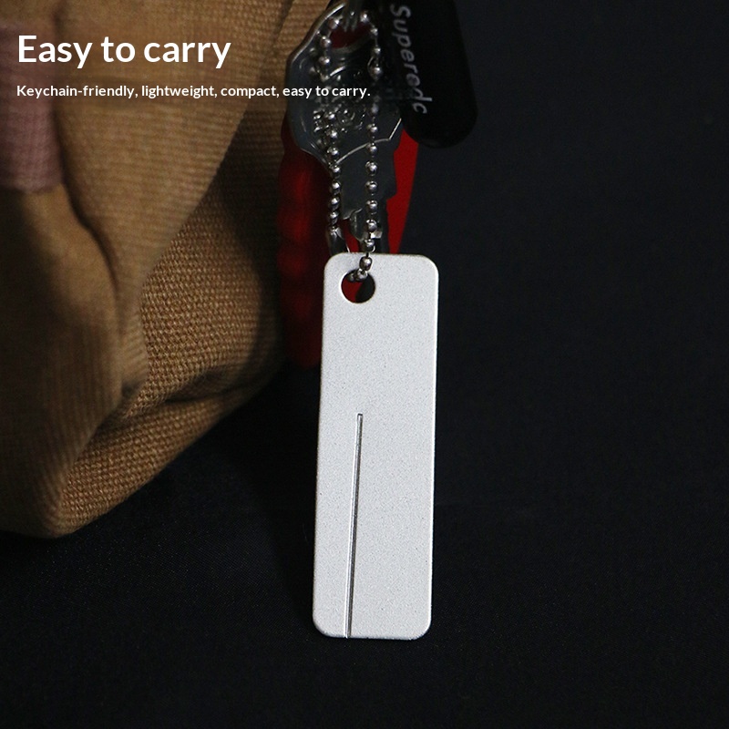 Outdoor Camping Tools - หินลับมีดเพชรขนาดเล็กแบบพวงกุญแจ ความแข็งสูง สำหรับเบ็ดตกปลา มีด เล็บ ใช้สำหรับตั้งแคมป์กลางแจ้ง