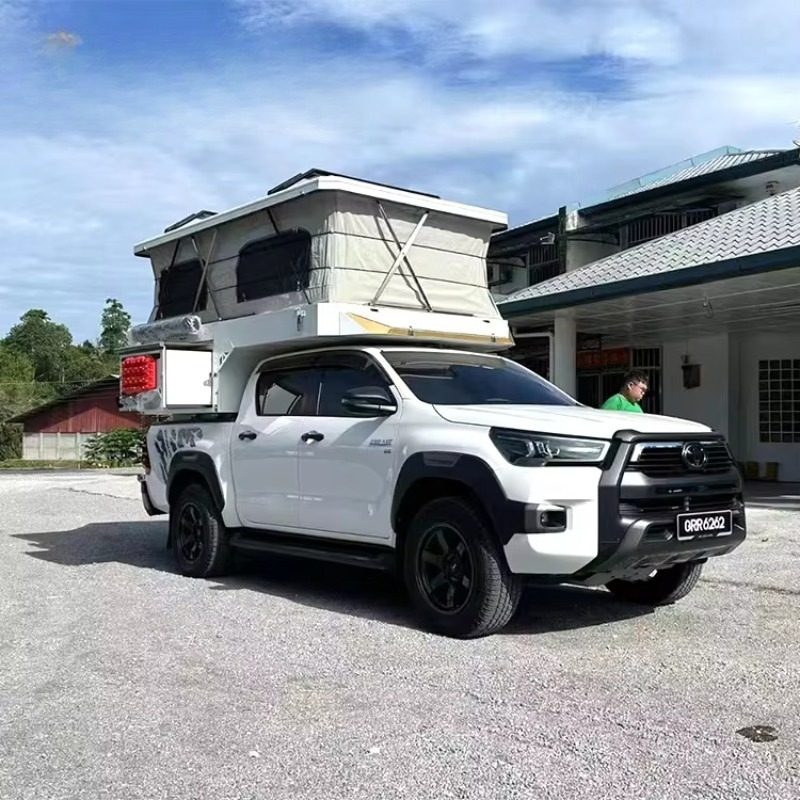 Outdoor Camping Beds For Sale - เต็นท์หลังคาแบบสไลด์อินป๊อปอัพสำหรับรถกระบะท้ายสั้น เต็นท์หลังคาแบบแบนสำหรับตั้งแคมป์กลางแจ้ง มีจำหน่าย