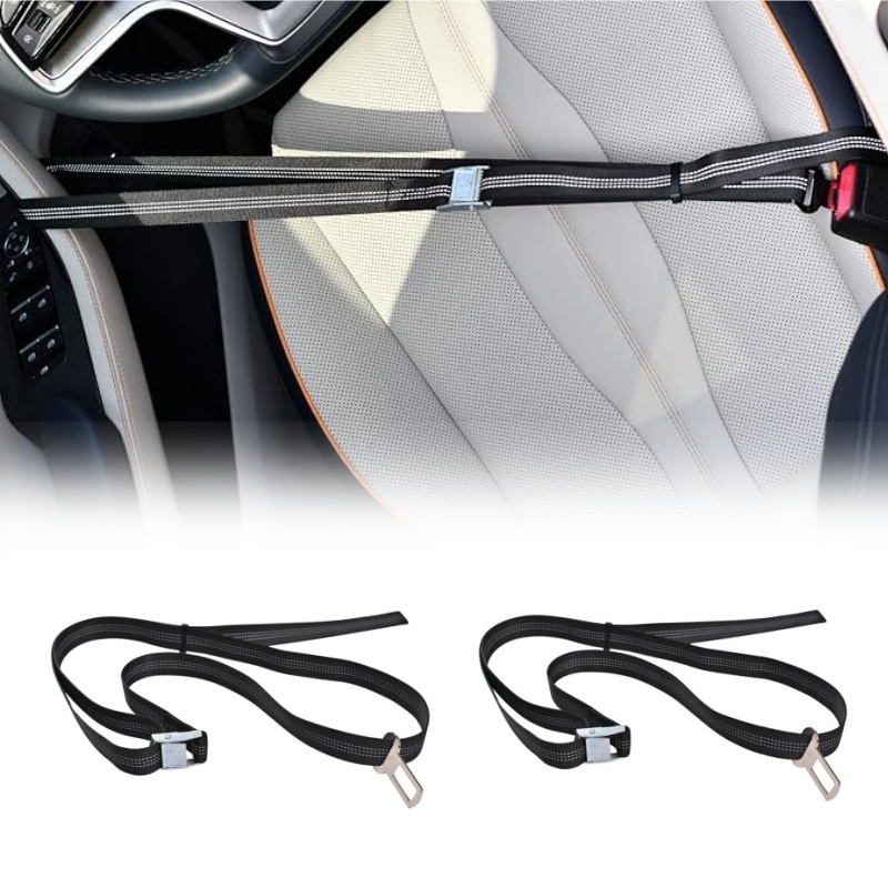 Outdoor Camping Tools - โซ่กันขโมยสำหรับประตูบานเลื่อนรถบ้าน/รถตู้ 4 ชิ้น พร้อมตัวปรับสายรัด ป้องกันการงัดแงะ เหมาะสำหรับการตั้งแคมป์กลางแจ้ง