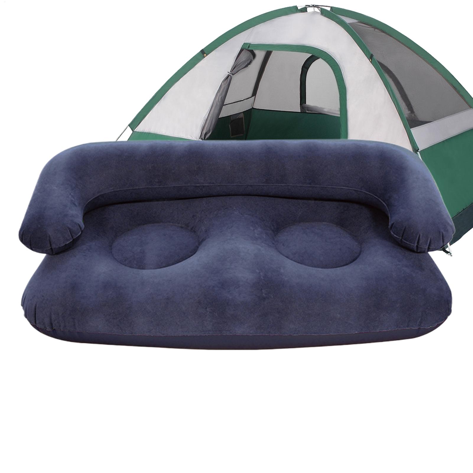 Outdoor Camping Decke - โซฟาเป่าลมสำหรับตั้งแคมป์ โซฟาพับได้แบบมีพนักพิงและที่วางแขน โซฟาเป่าลมสำหรับลานบ้าน สวน และระเบียง
