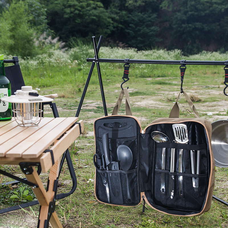 ชุดเครื่องครัวแคมป์ปิ้ง 8 ชิ้น - Outdoor Camping Utensils บทวิจารณ์และราคา
