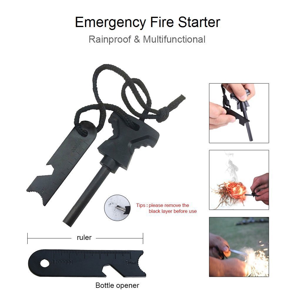 ชุดอุปกรณ์ฉุกเฉินพกพาขนาดกะทัด - Outdoor Camping Tools บทวิจารณ์และราคา