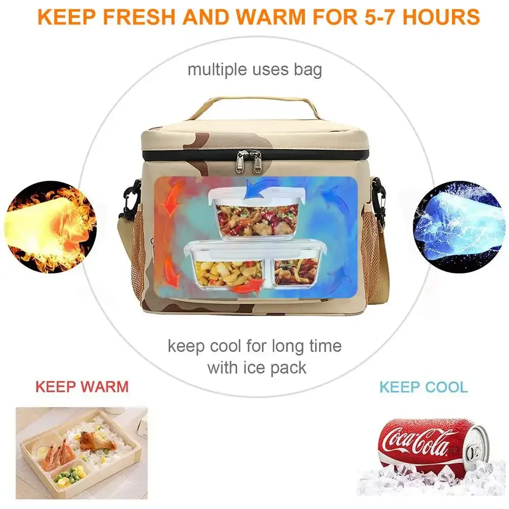 ฉนวนกันความร้อนแบบพกพากระเป๋าข - Outdoor Camping Meals บทวิจารณ์และราคา