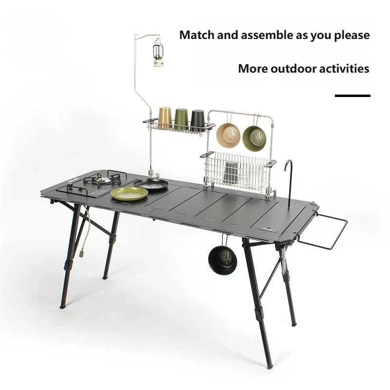 โต๊ะพับอลูมิเนียมอัลลอยแบบพกพา - Outdoor Camping Cooking Table บทวิจารณ์และราคา