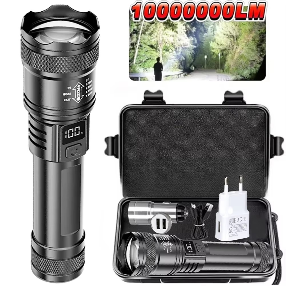 100000LM ไฟฉายสว่างเป็นพิเศษ T - Outdoor Camping Lamp บทวิจารณ์และราคา