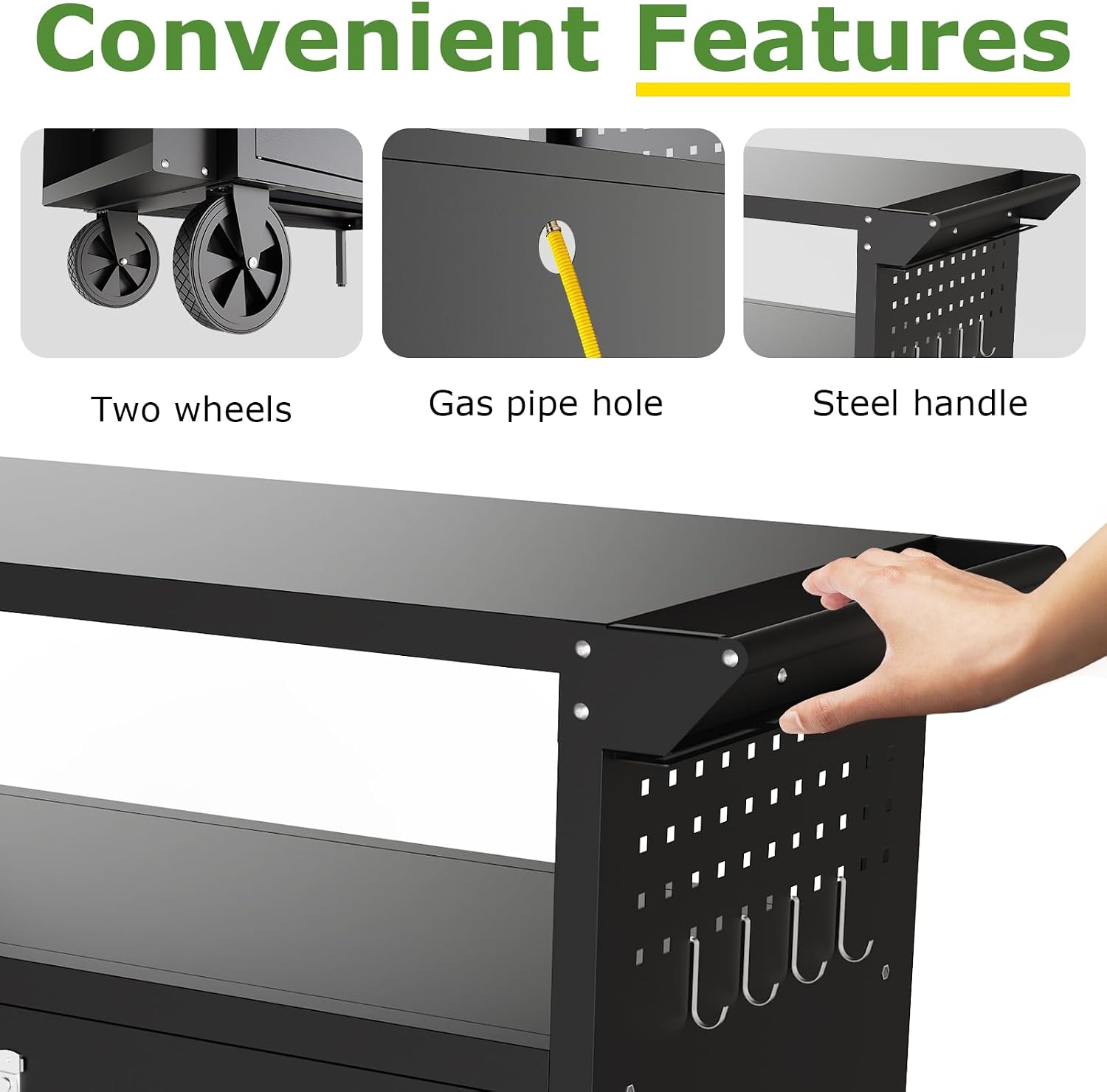 รถเข็นปิ้งย่างกลางแจ้งพร้อมโต๊ - Outdoor Camping Table With Storage บทวิจารณ์และราคา