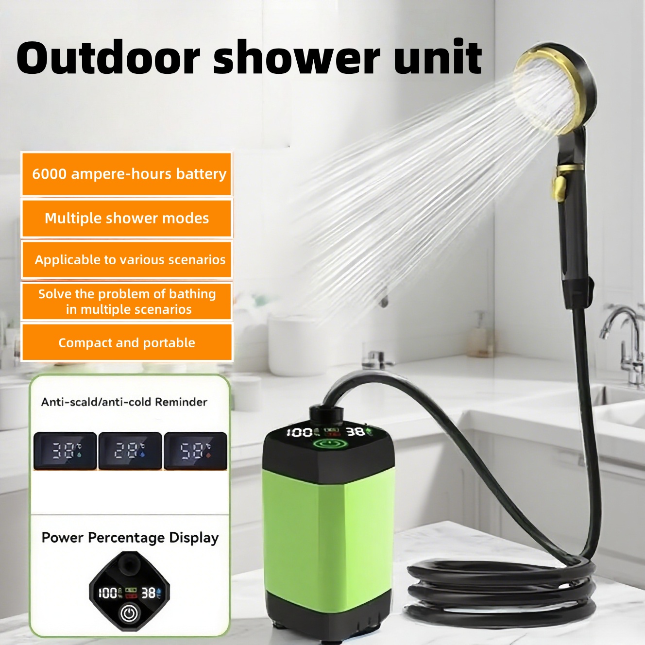 เครื่องอาบน้ำไฟฟ้าแบบพกพาสำหรั - Outdoor Camping Gear บทวิจารณ์และราคา