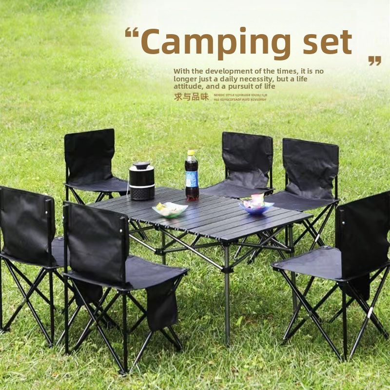 ชุดโต๊ะและเก้าอี้พกพาสำหรับกิจ - Outdoor Camping Cooking Table บทวิจารณ์และราคา