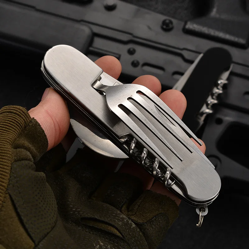 4 in 1 พับบนโต๊ะอาหารที่ถอดออก - Outdoor Camping Utensils บทวิจารณ์และราคา