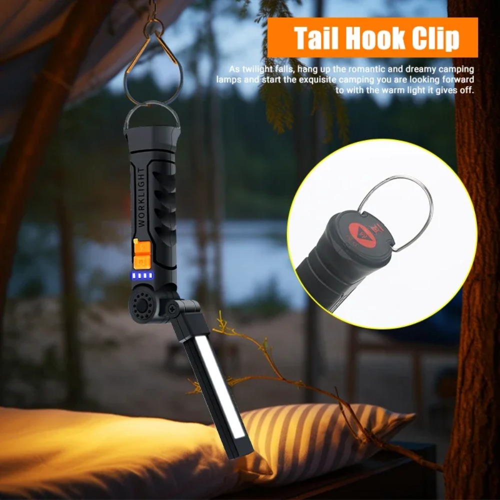 ไฟฉาย LED แบบพกพา COB ไฟฉายแบบ - Outdoor Camping Lamp บทวิจารณ์และราคา