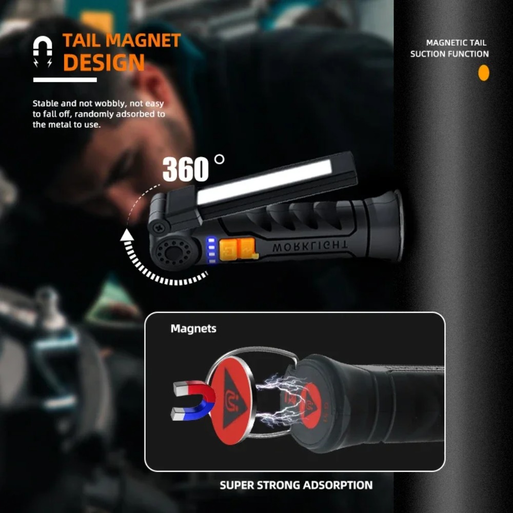 ไฟฉาย LED แบบพกพา COB ไฟฉายแบบ - Outdoor Camping Lamp บทวิจารณ์และราคา