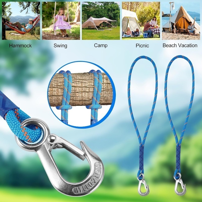 1/2 ชิ้น เชือกไนลอนพร้อมตะขอโล - Outdoor Camping Decke บทวิจารณ์และราคา