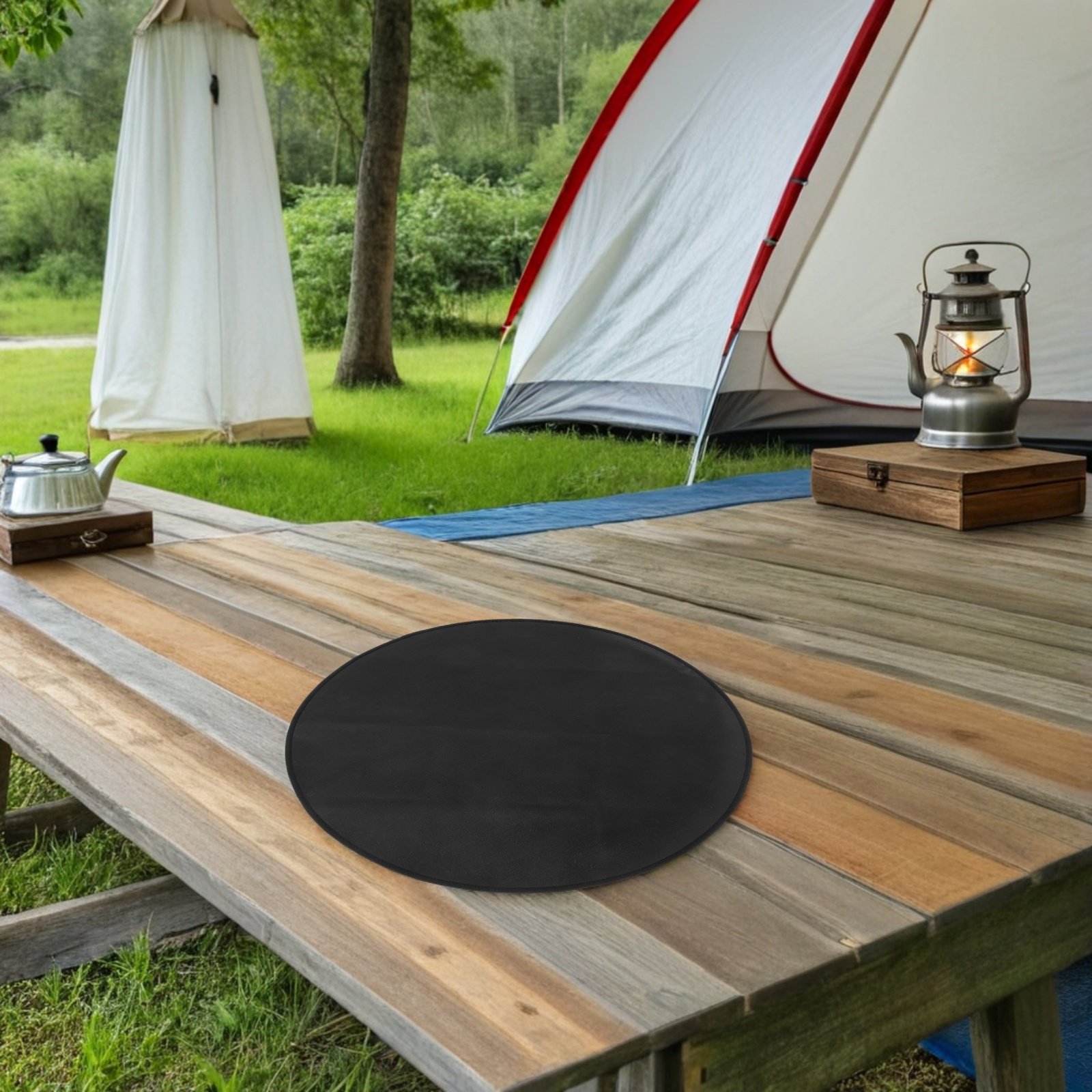 แผ่นรองกันไฟทนความร้อนทรงกลมสำ - Outdoor Camping Decke บทวิจารณ์และราคา
