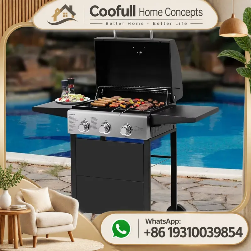 เตาย่างแก๊สโพรเพนพร้อมเตาข้าง  - Outdoor Camping Cooking Table บทวิจารณ์และราคา