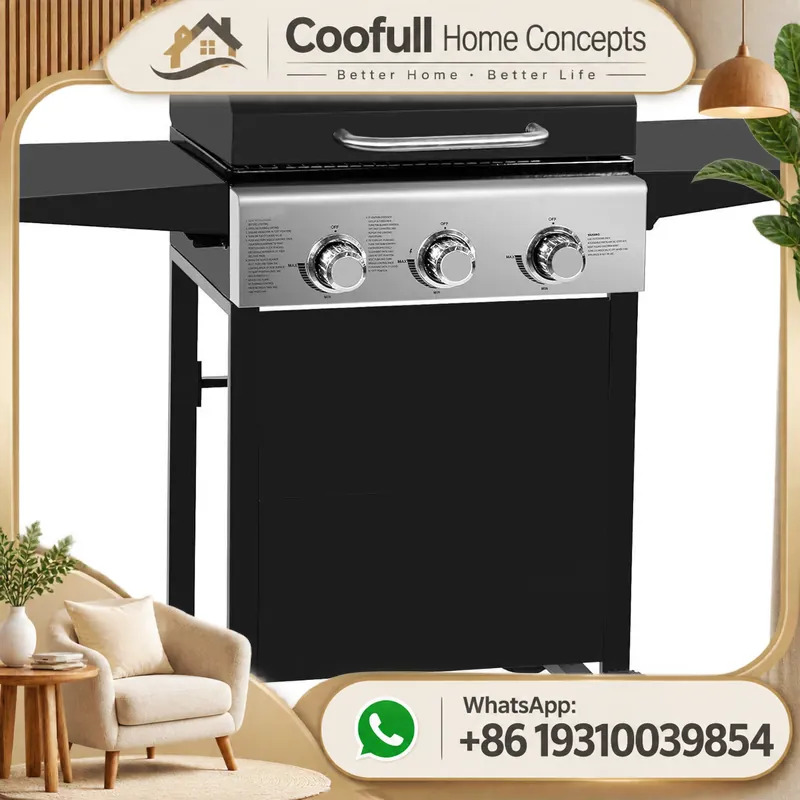เตาย่างแก๊สโพรเพนพร้อมเตาข้าง  - Outdoor Camping Cooking Table บทวิจารณ์และราคา