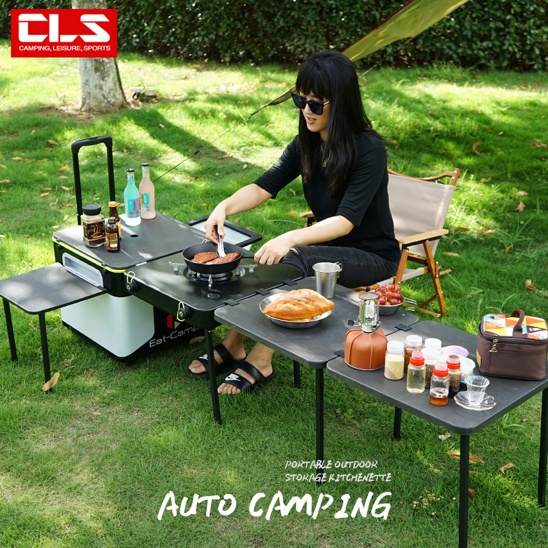 โต๊ะครัวพกพาสำหรับตั้งแคมป์แบบ - Outdoor Camping Cooking Table บทวิจารณ์และราคา