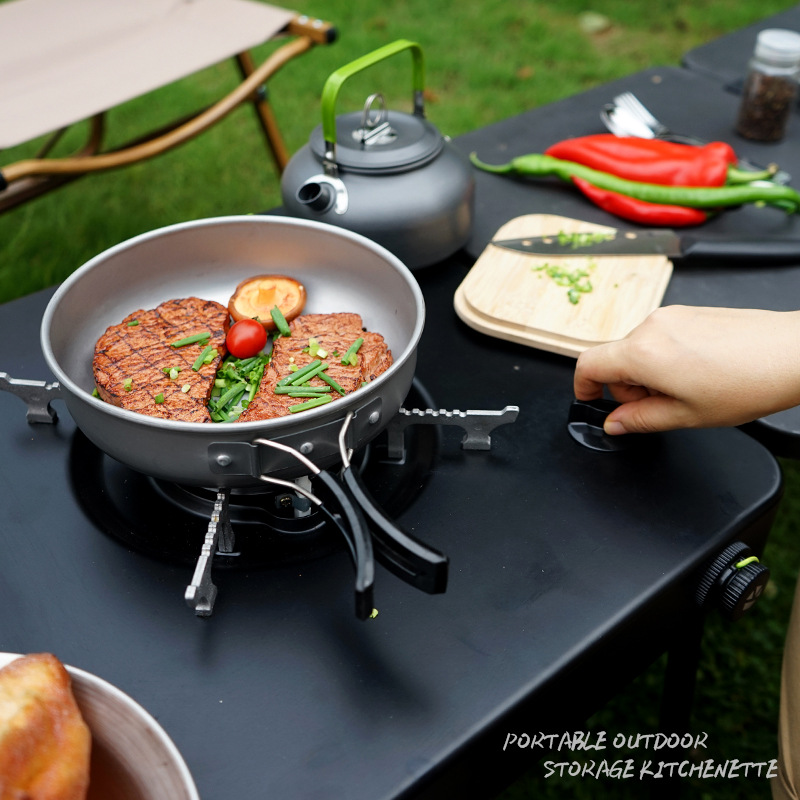 โต๊ะครัวพกพาสำหรับตั้งแคมป์แบบ - Outdoor Camping Cooking Table บทวิจารณ์และราคา