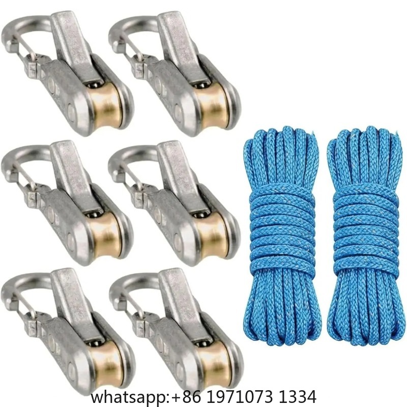 ชุดรอกดึงเชือก 6 ชิ้น, เครื่อง - Outdoor Camping Gear บทวิจารณ์และราคา