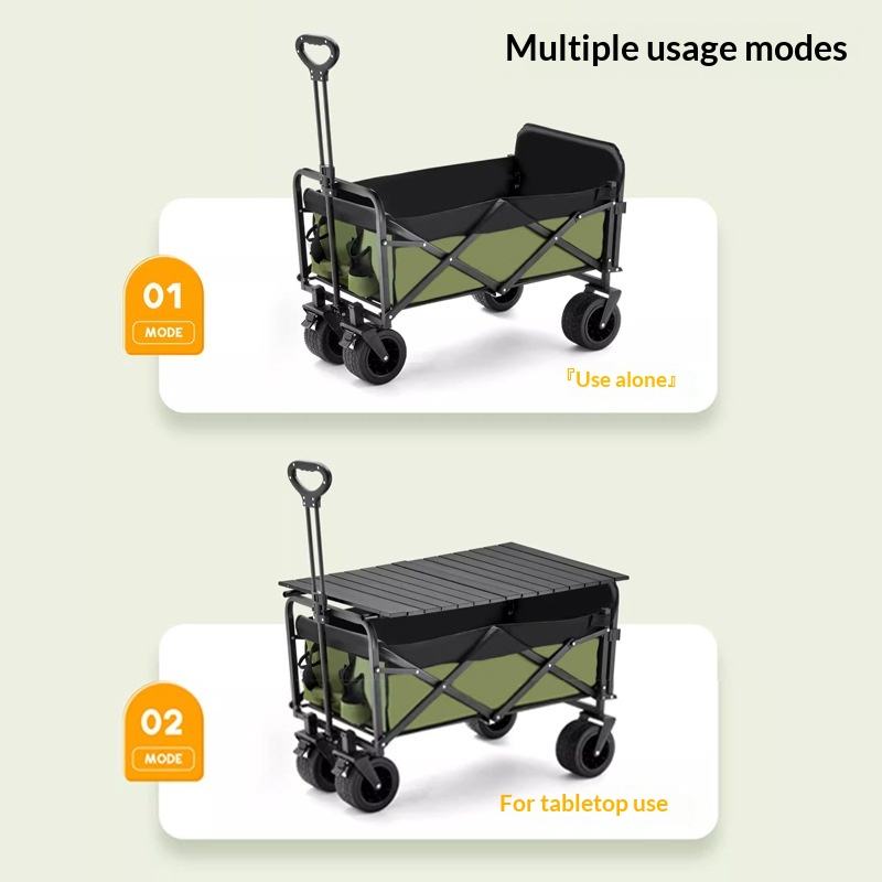 รถเข็นอเนกประสงค์แบบพับได้ 4 ล - Outdoor Camping Table With Storage บทวิจารณ์และราคา