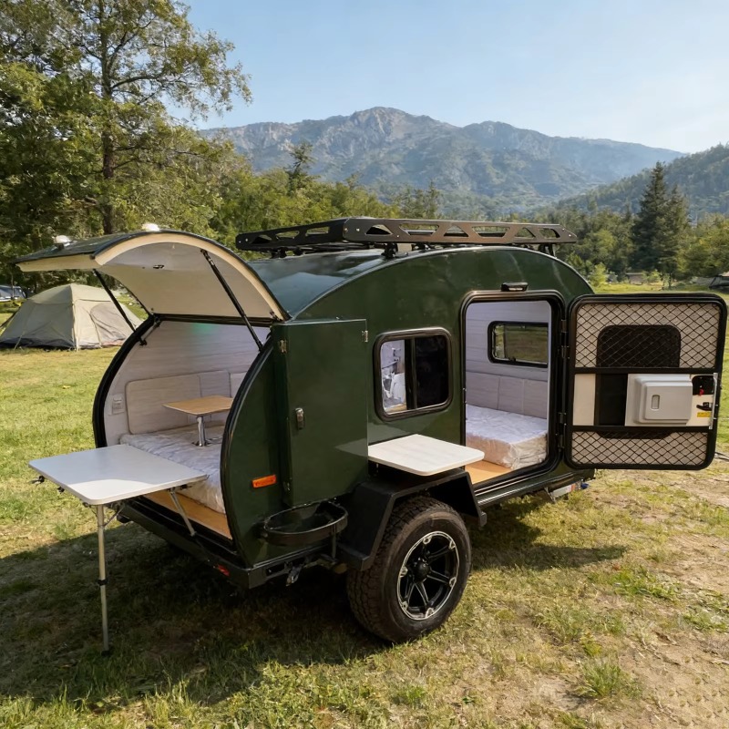 รถพ่วงแคมป์ปิ้งกลางแจ้งแบบกำหน - Outdoor Camping Beds For Sale บทวิจารณ์และราคา