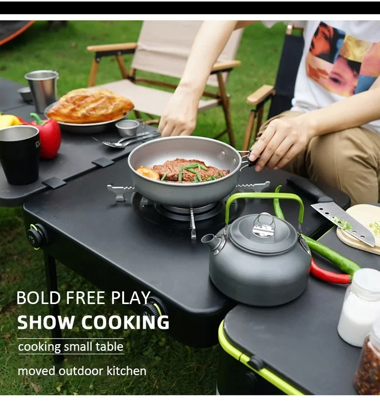กล่องครัวพับได้อเนกประสงค์สำหร - Outdoor Camping Cooking Table บทวิจารณ์และราคา