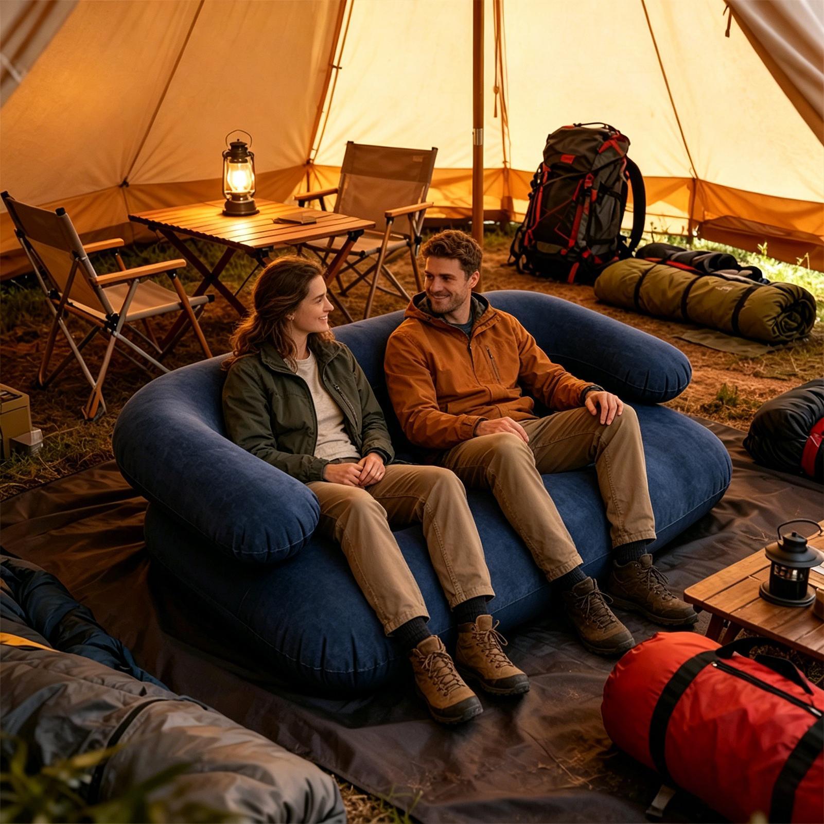 โซฟาเป่าลมขนาด 135x66x45 ซม. พ - Outdoor Camping Decke บทวิจารณ์และราคา