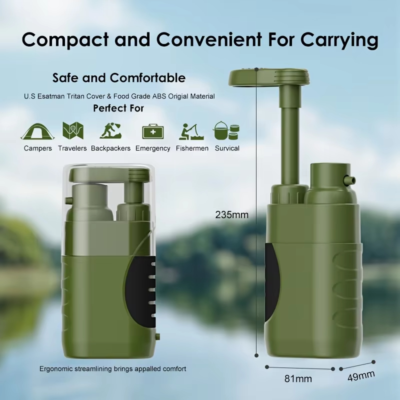 เครื่องกรองน้ำกลางแจ้ง ดื่มได้ - Outdoor Camping Water Filter บทวิจารณ์และราคา