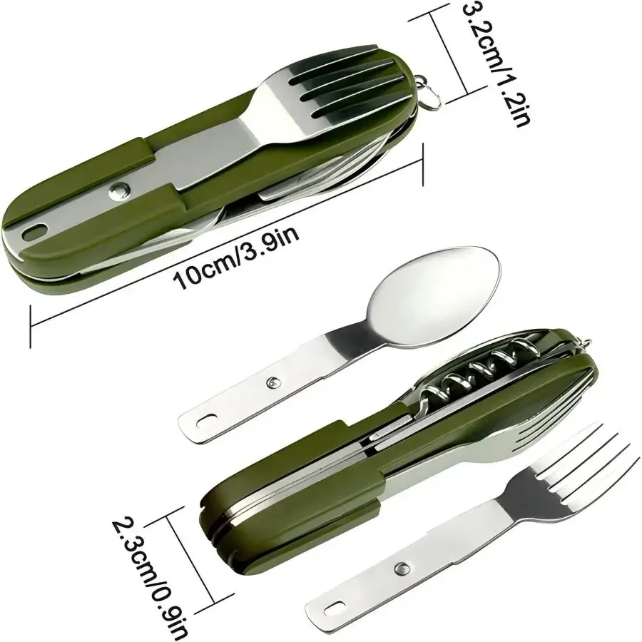 ชุดอุปกรณ์แคมป์ปิ้ง 5-in-1 สแต - Outdoor Camping Utensils บทวิจารณ์และราคา