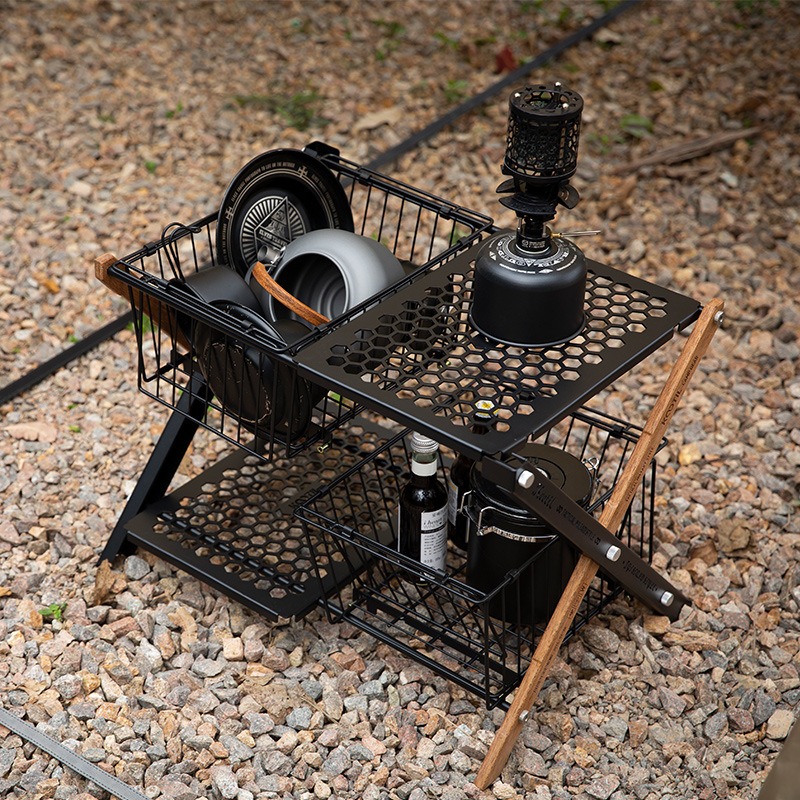 โต๊ะพับแบบพกพาสำหรับตั้งแคมป์  - Outdoor Camping Cooking Table บทวิจารณ์และราคา