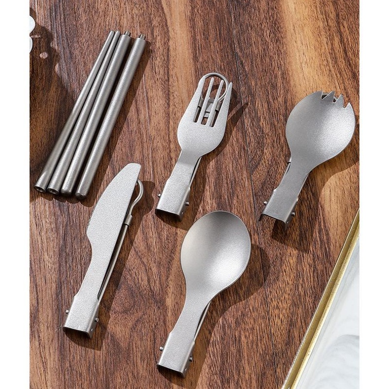 ชุดอุปกรณ์รับประทานอาหารพับได้ - Outdoor Camping Utensils บทวิจารณ์และราคา