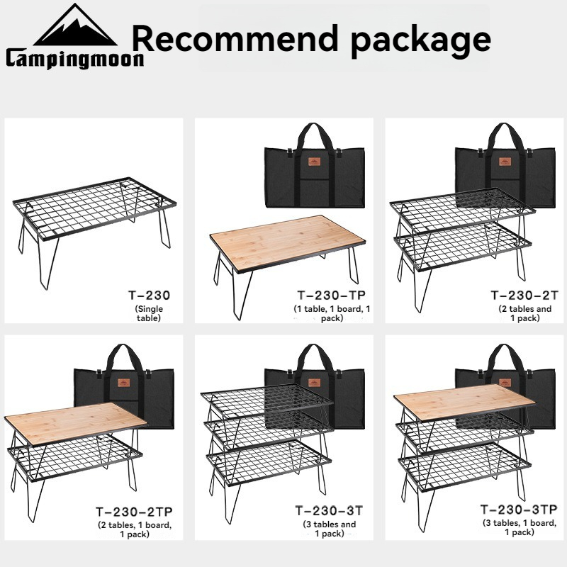 CAMPINGMOON T-230 ชั้นวางของเห - Outdoor Camping Table With Storage บทวิจารณ์และราคา
