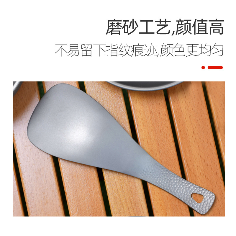 ช้อนข้าวไทเทเนียมบริสุทธิ์น้ำห - Outdoor Camping Meals บทวิจารณ์และราคา